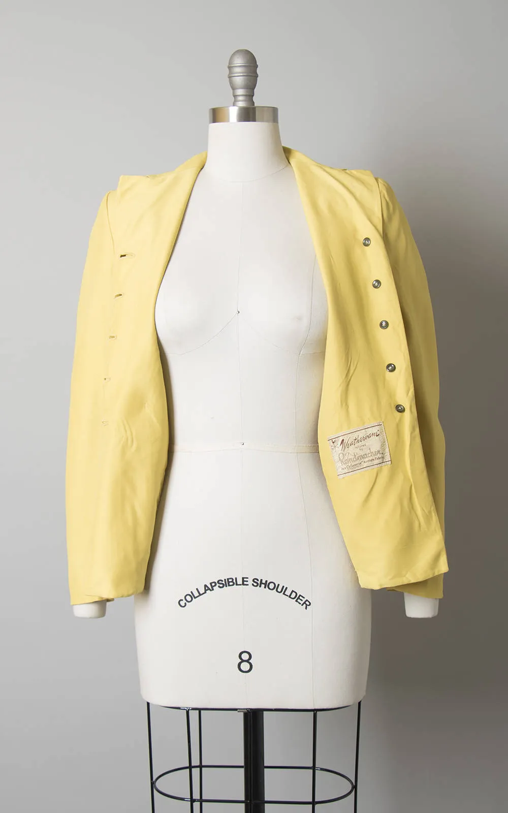 1940s Yellow Mother of Pearl Buttons Blazer | small