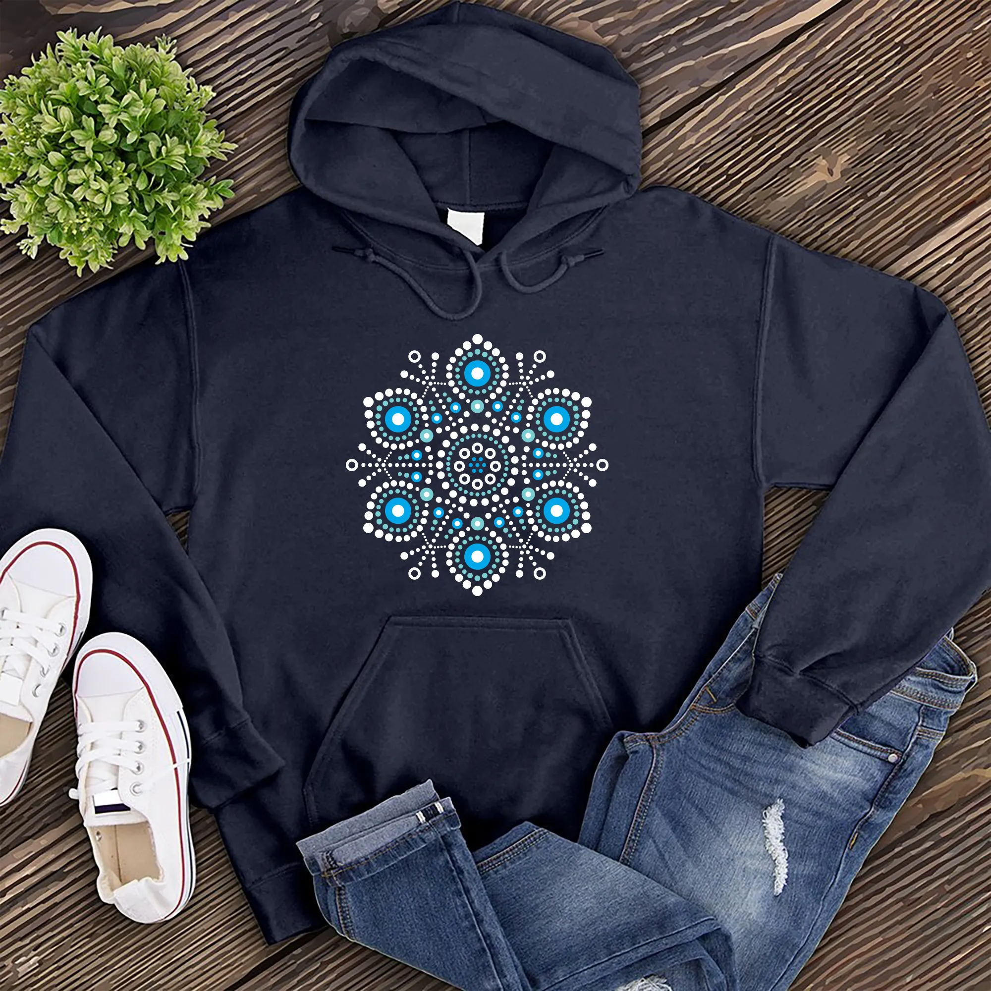 Abstract Snowflake Hoodie