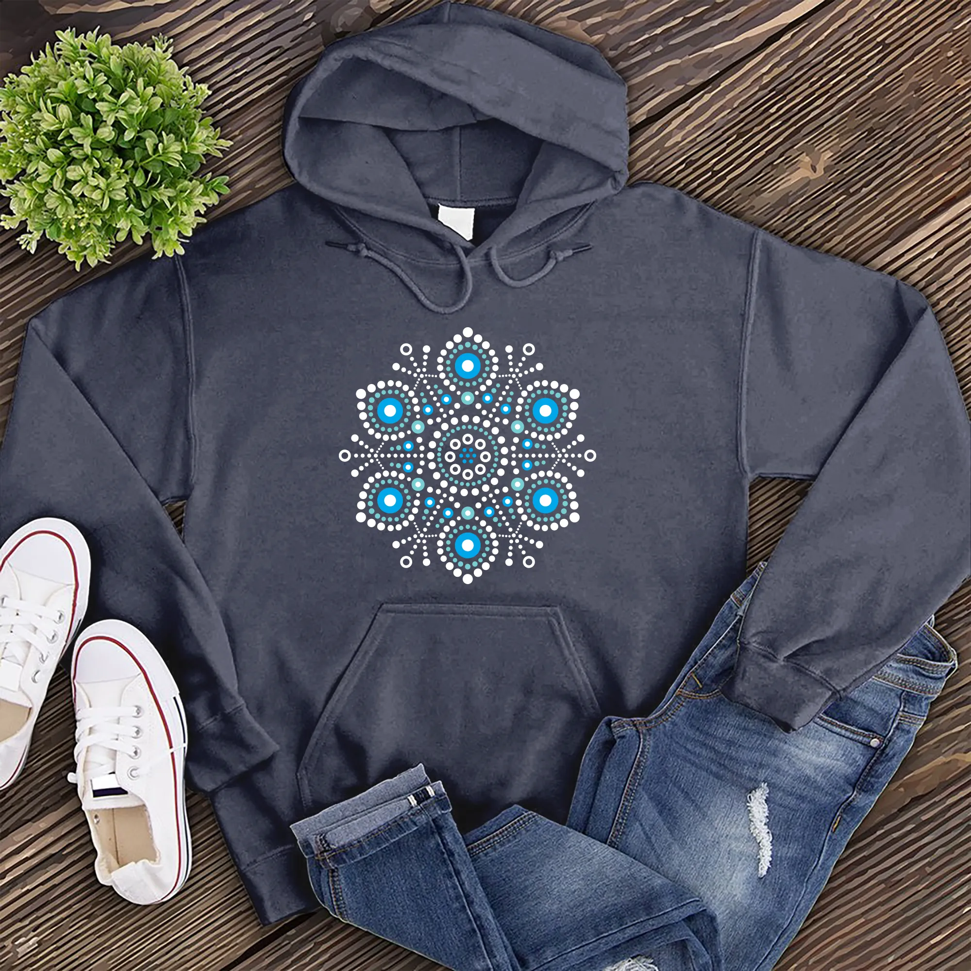 Abstract Snowflake Hoodie