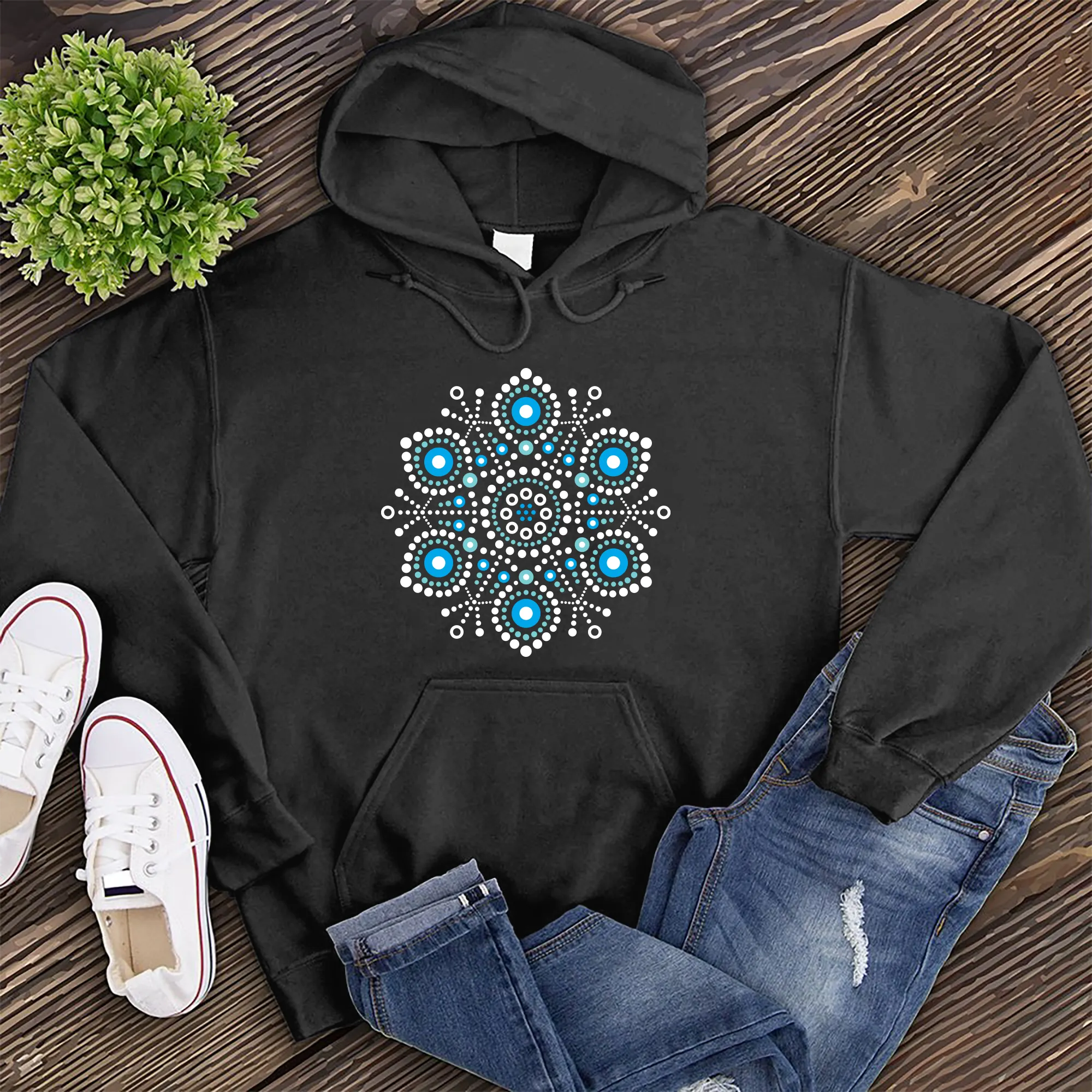 Abstract Snowflake Hoodie