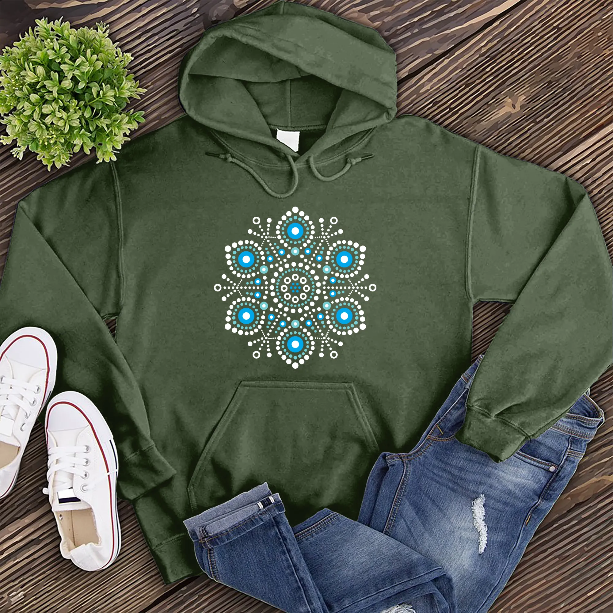 Abstract Snowflake Hoodie