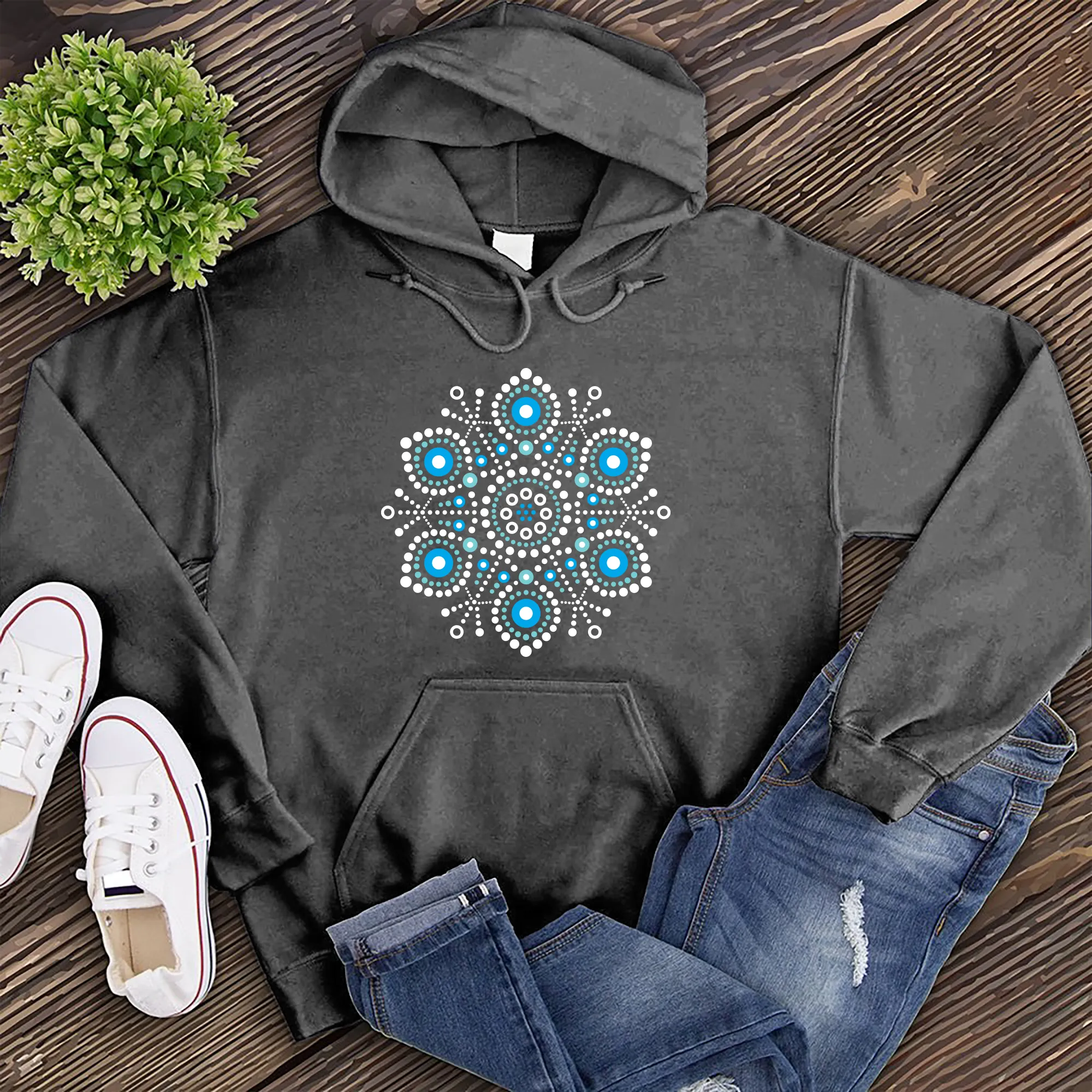 Abstract Snowflake Hoodie