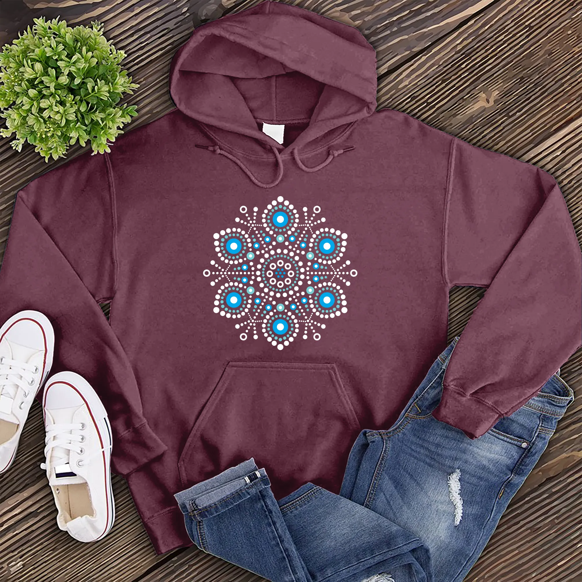 Abstract Snowflake Hoodie