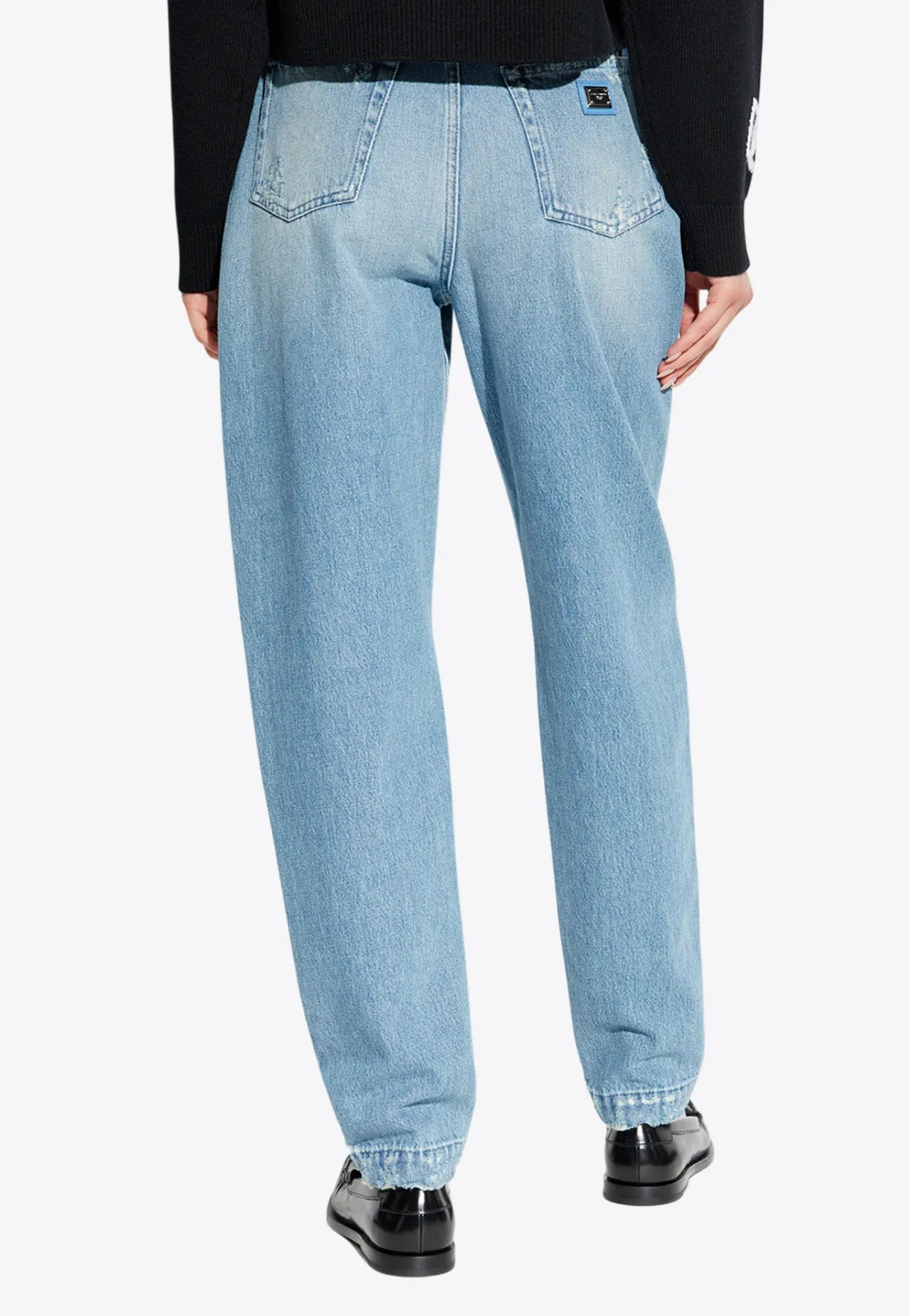 Amber Straight-Leg Ripped Jeans