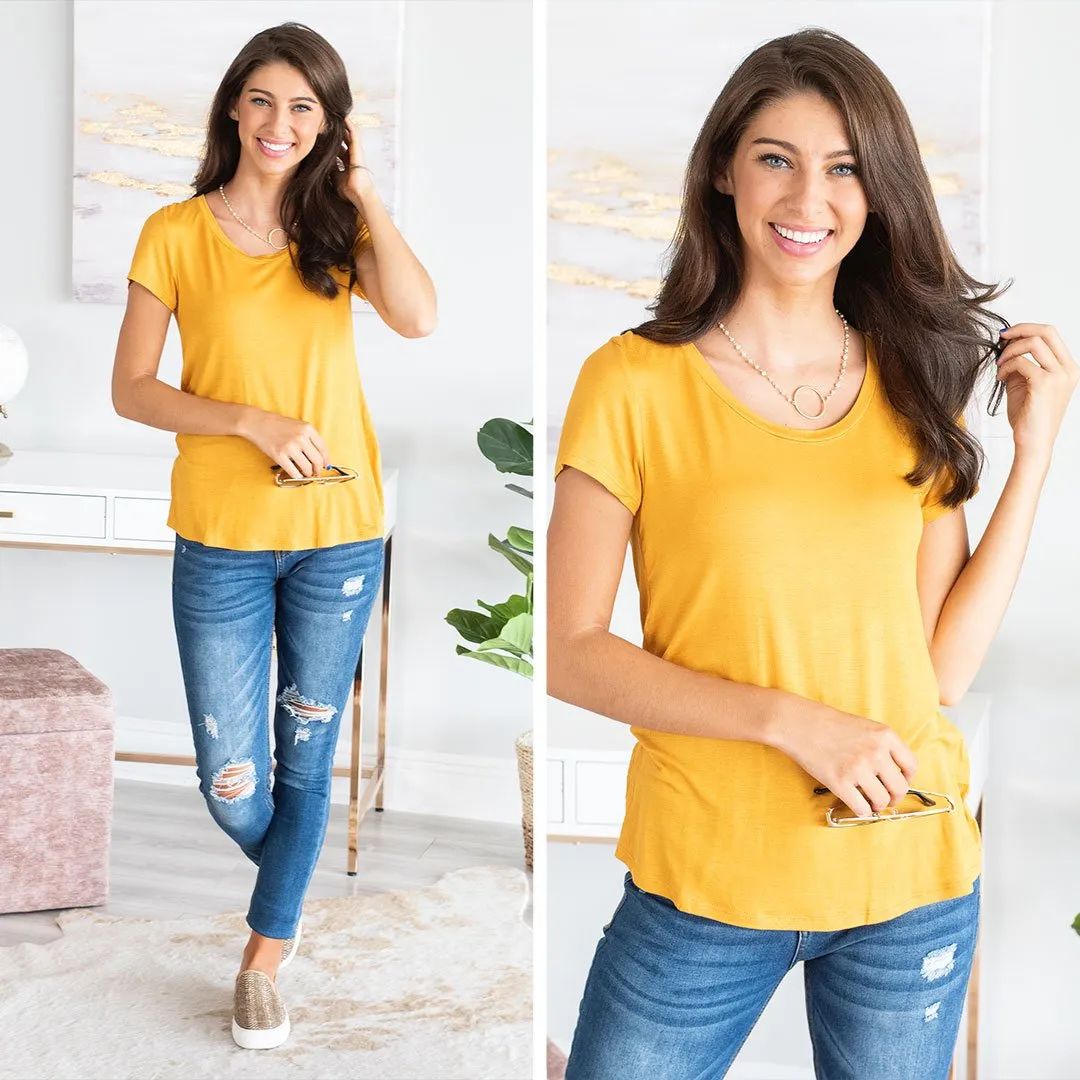 Arms Wide Open Mustard Yellow Top