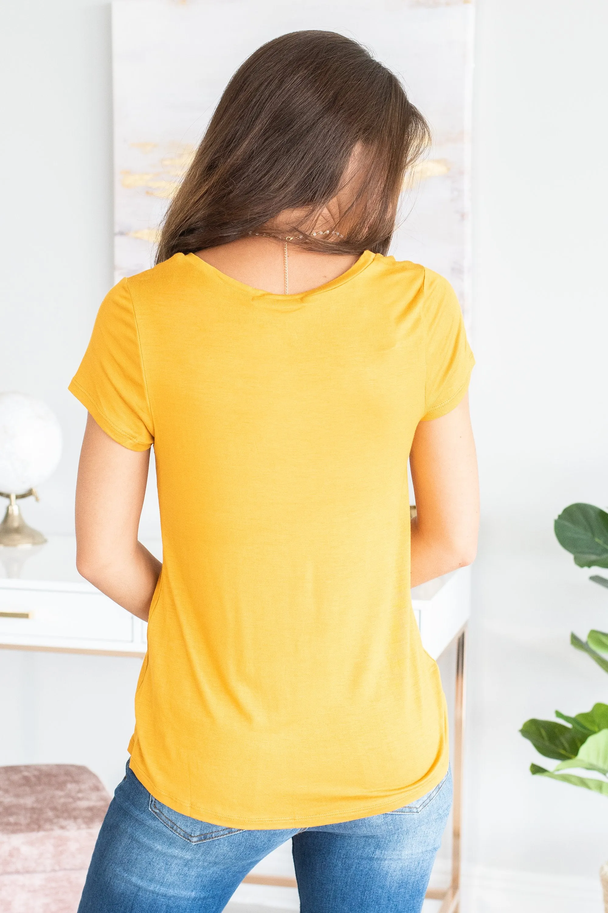 Arms Wide Open Mustard Yellow Top