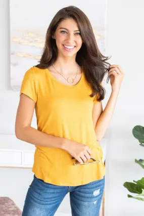 Arms Wide Open Mustard Yellow Top
