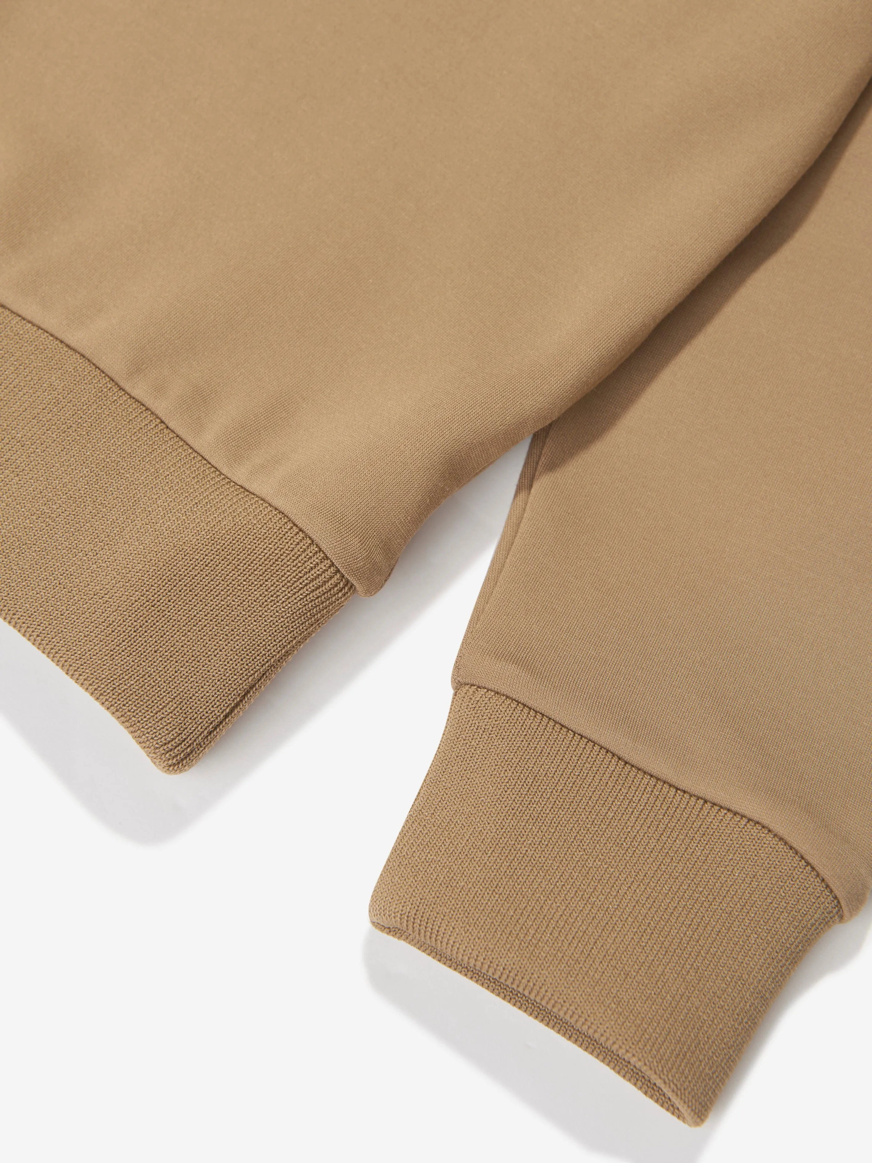 BOSS Girls Logo Hoodie in Beige