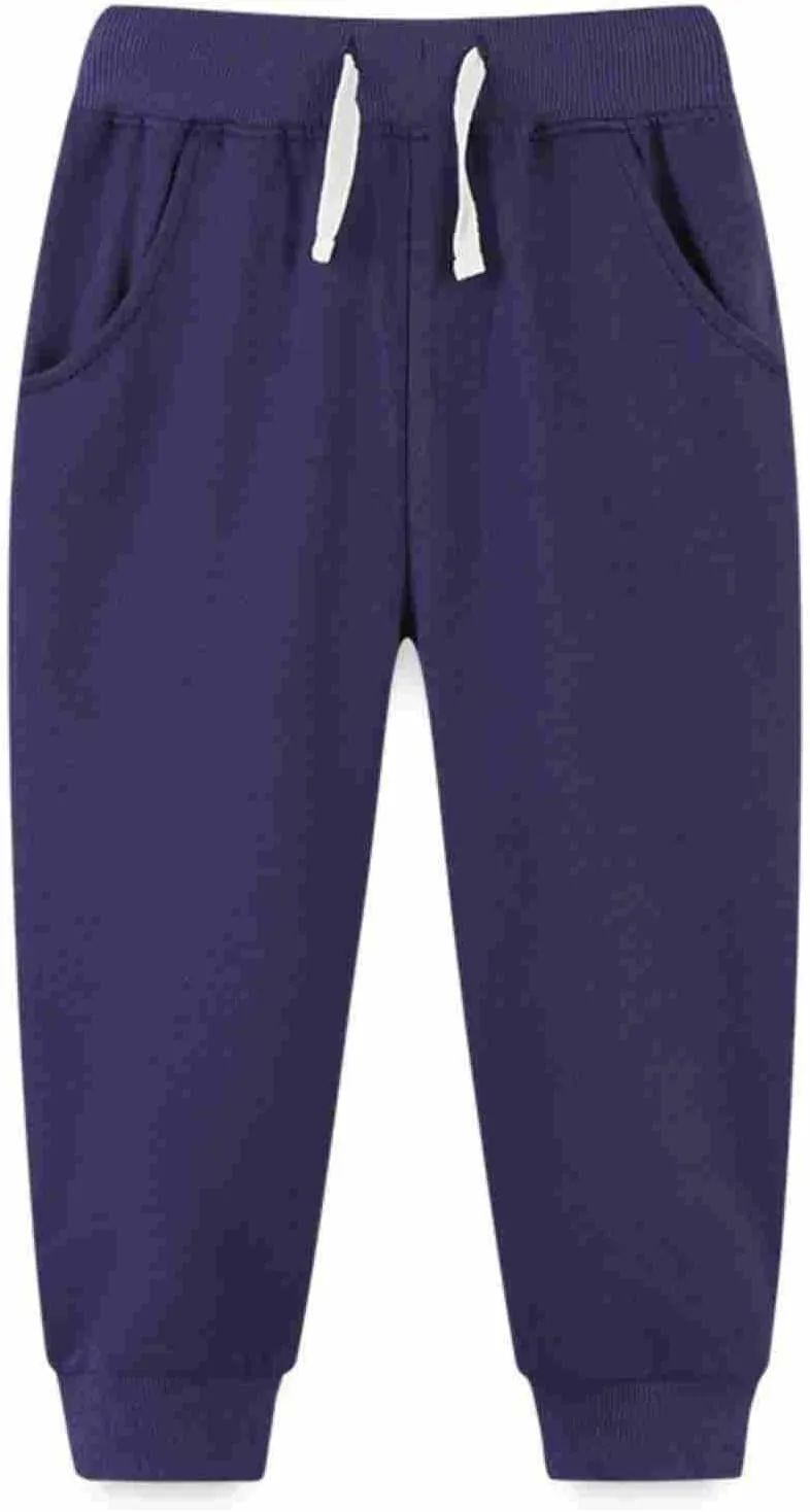 Boys Girls Kids Pants Trousers Sweatpants Long Pants Pockets Jogger Soft Athletic Casual Outdoor