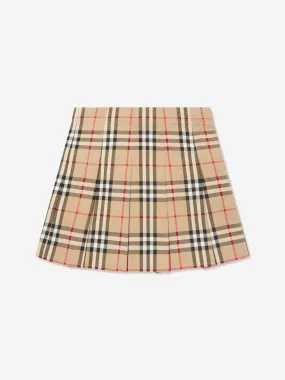 Burberry Girls Vintage Check Gabrielle Skirt in Beige