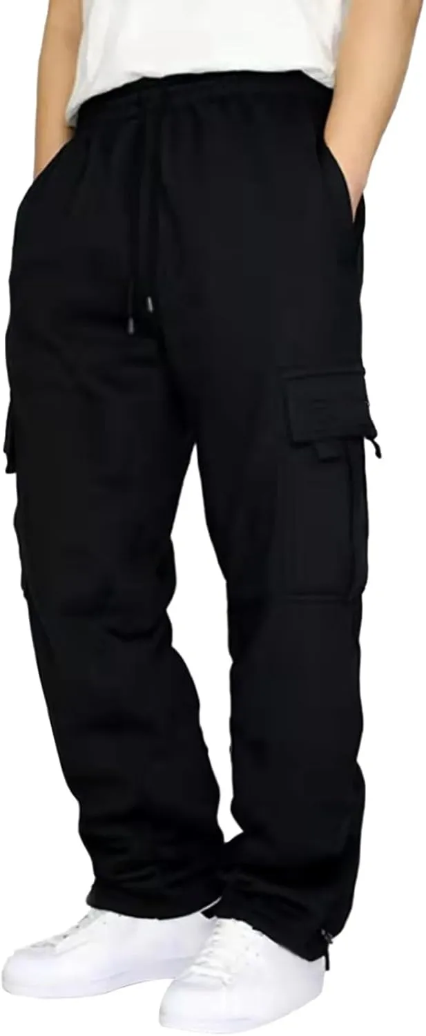 Cargo Pants for Men,Mens Active Athletic Workout Sports Cargo Sweatpants for Men with Pocket and Drawstring