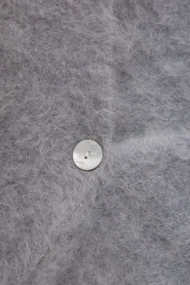 Cozy Brushed Cashmere V-Neck Cardigan