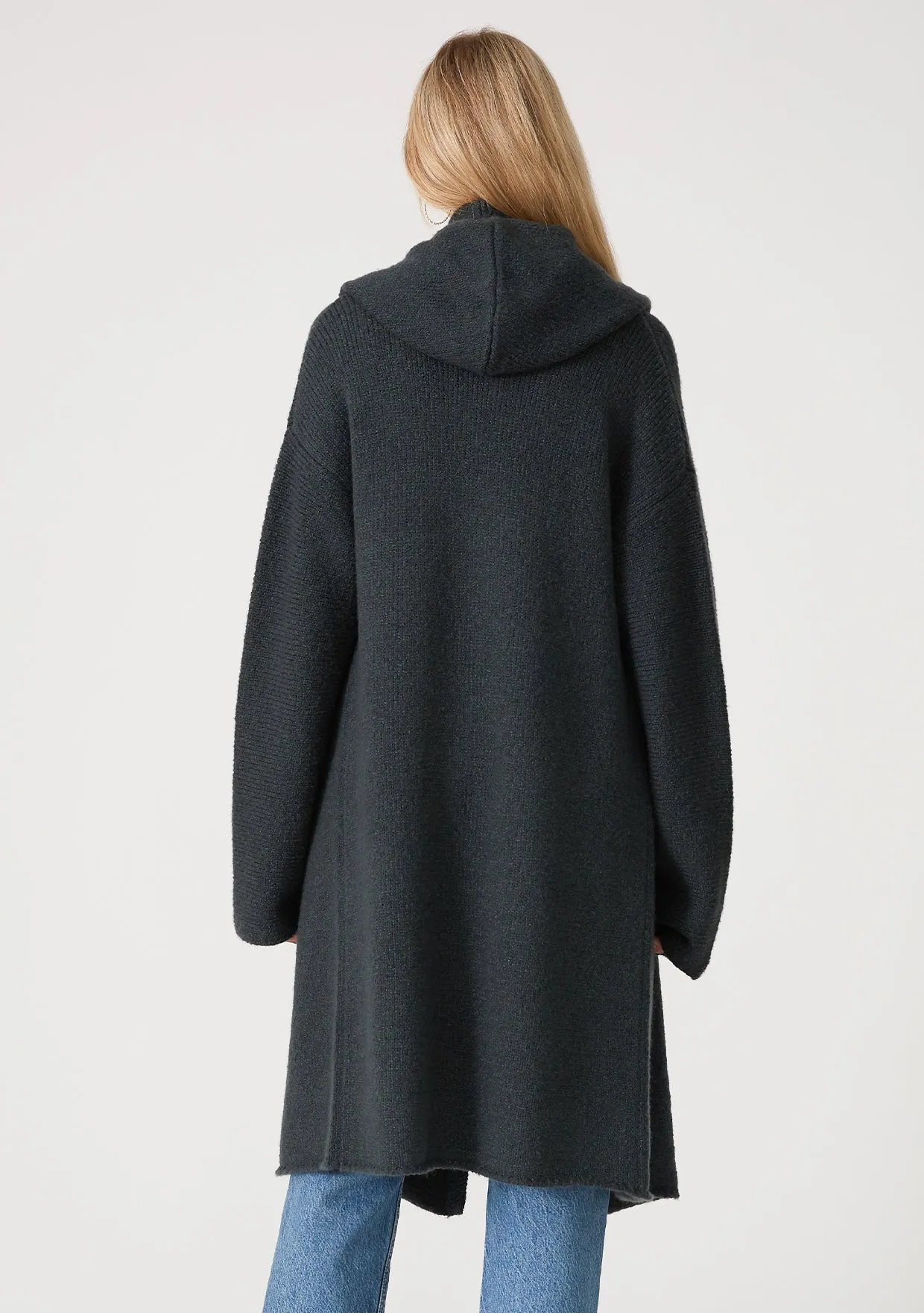 Cozy Oversized Two Pocket Hooded Cardigan