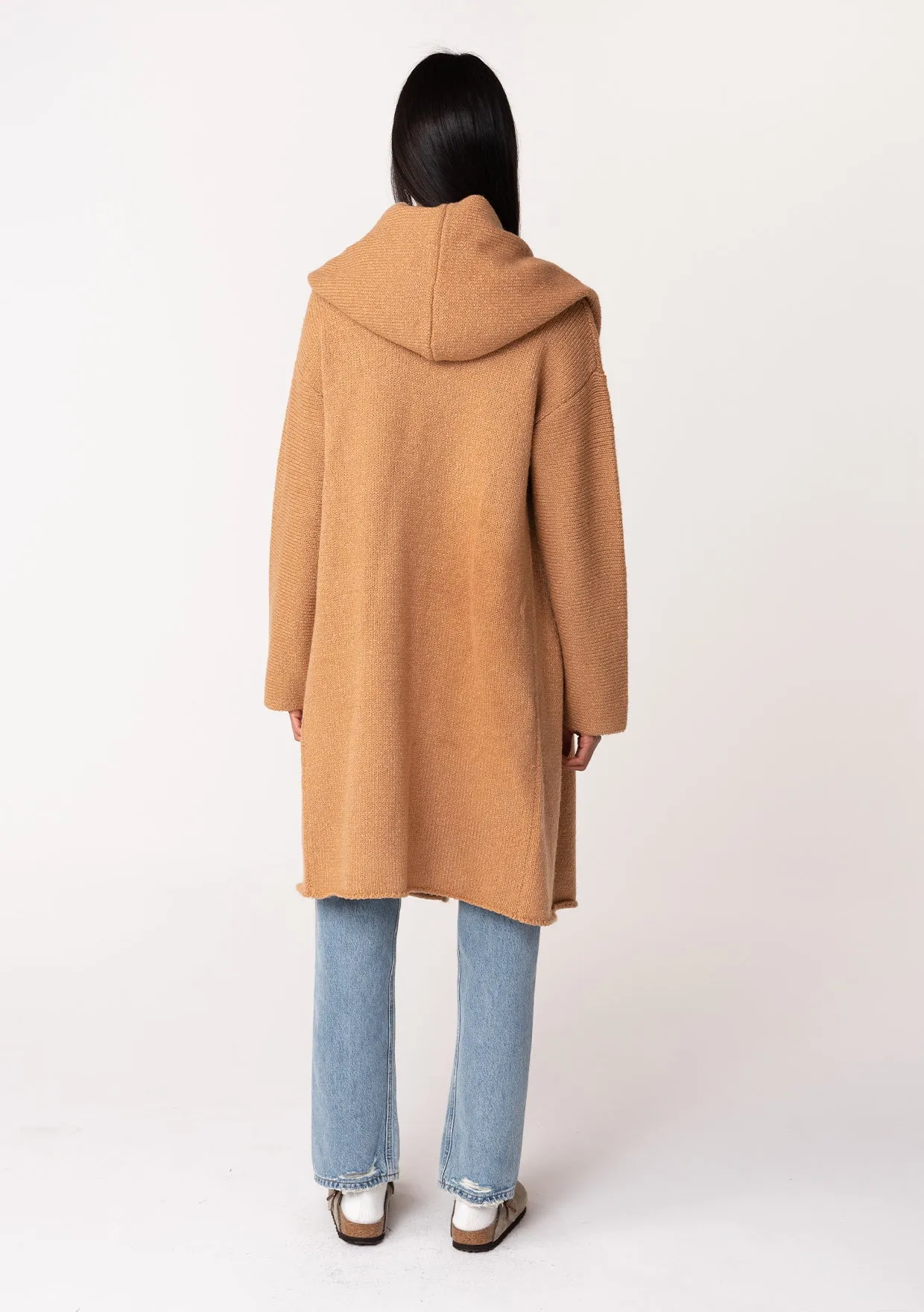 Cozy Oversized Two Pocket Hooded Cardigan