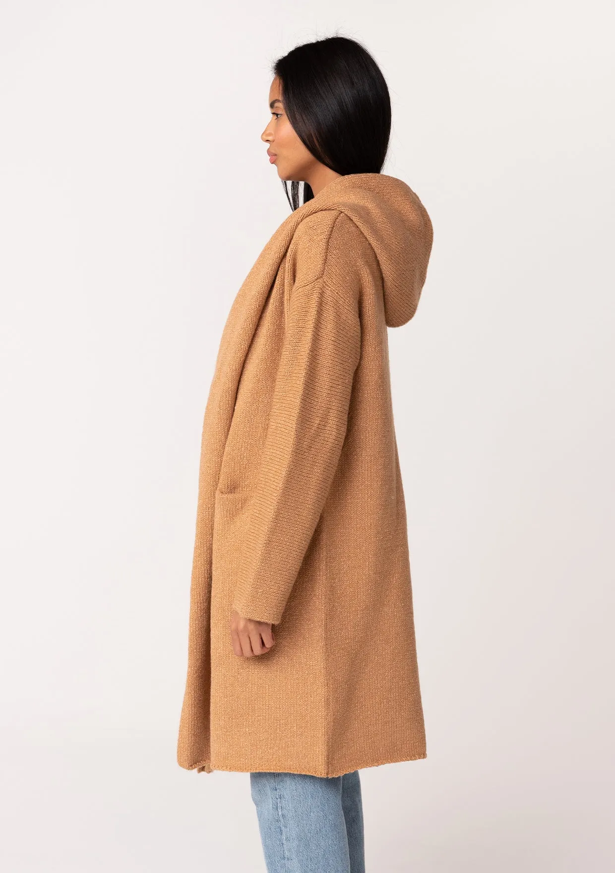 Cozy Oversized Two Pocket Hooded Cardigan