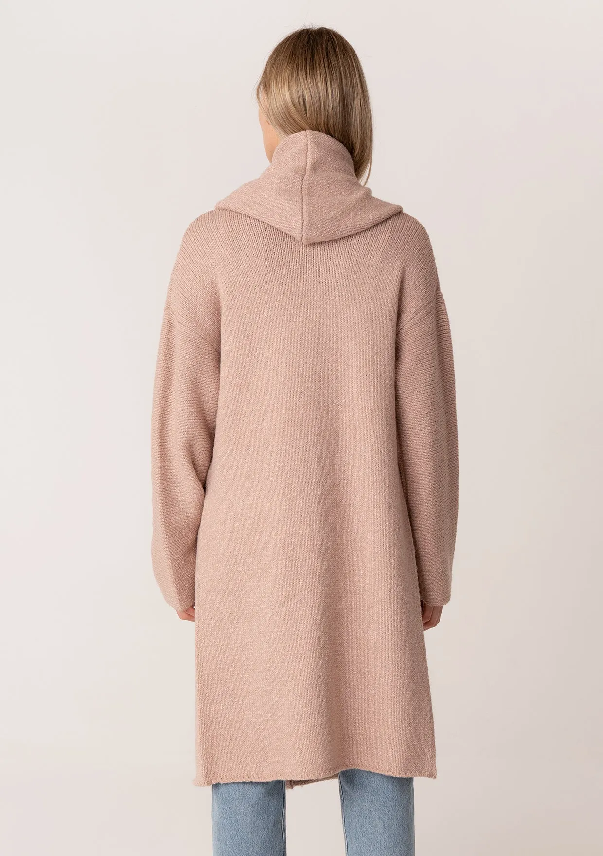Cozy Oversized Two Pocket Hooded Cardigan
