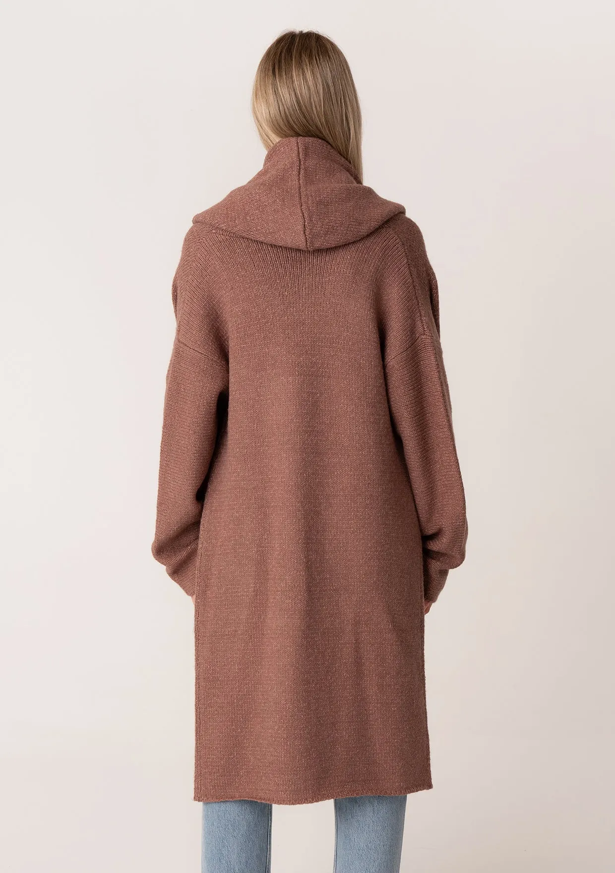 Cozy Oversized Two Pocket Hooded Cardigan