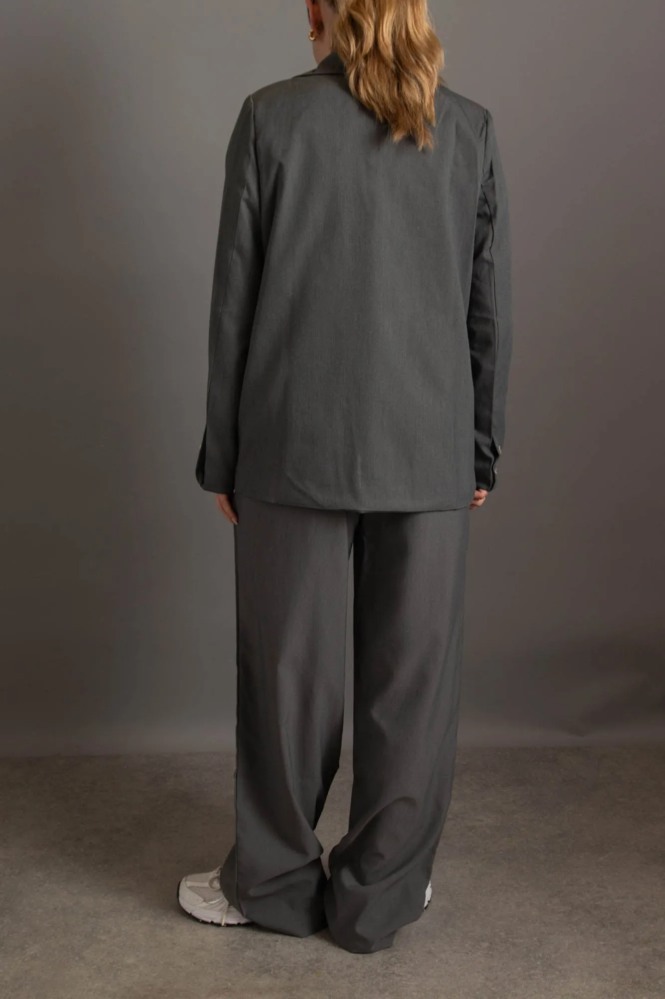 Daisy Street Plus Size Tailored Trousers Co-ord in Grey