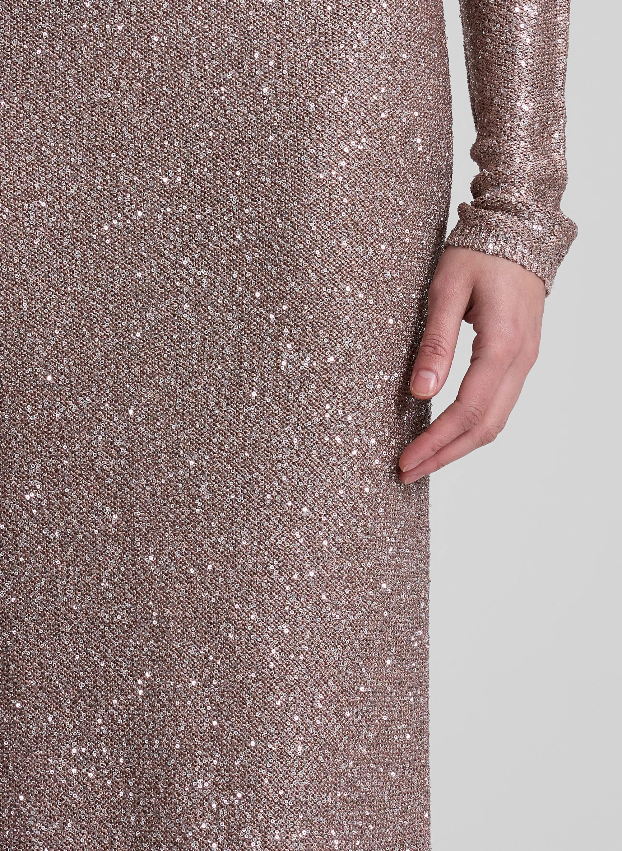Dana Metallic Knit Midi Skirt