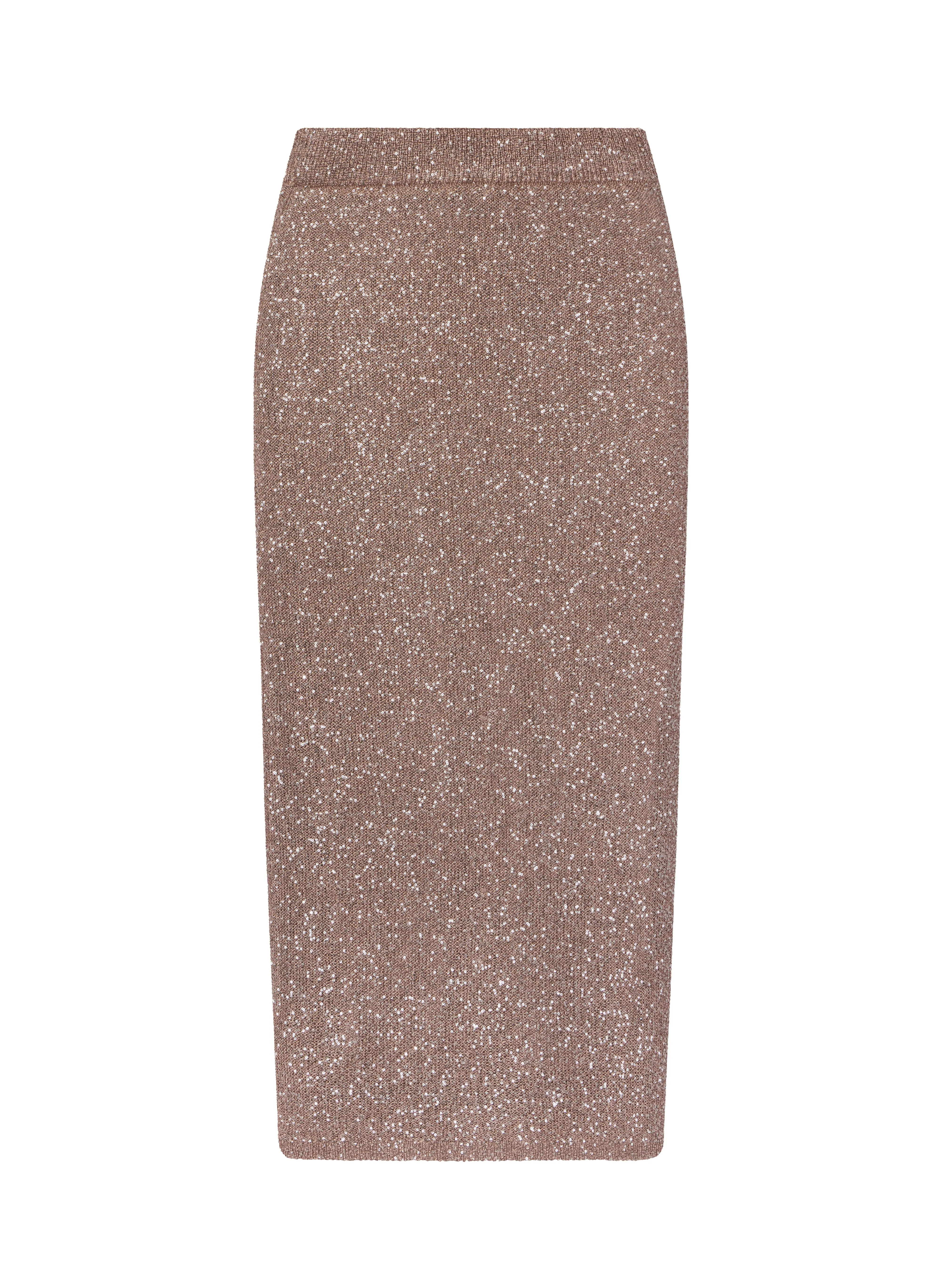 Dana Metallic Knit Midi Skirt