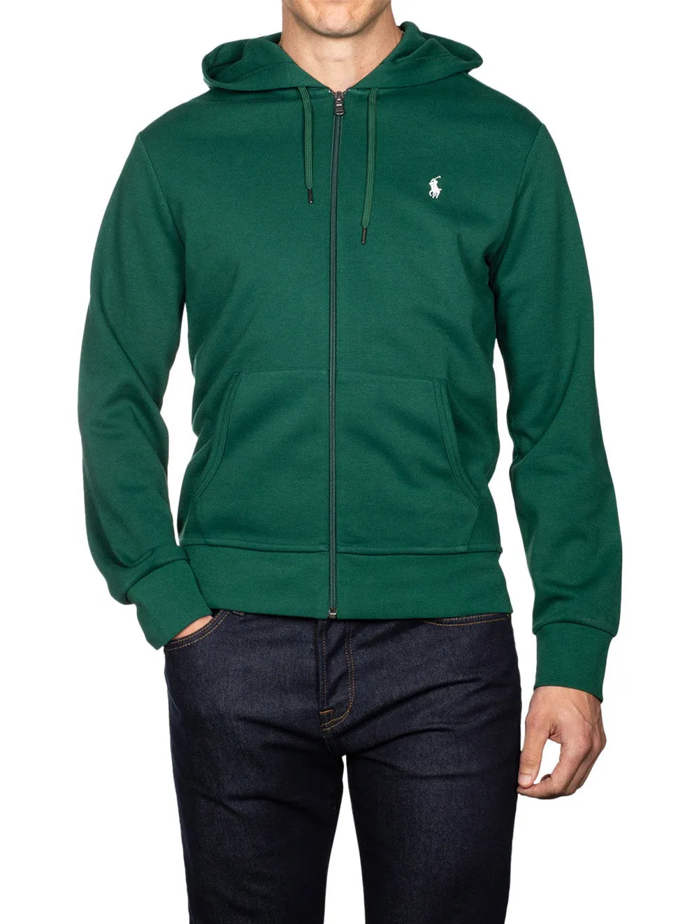 Double-knitted Full-Zip Hoodie Green
