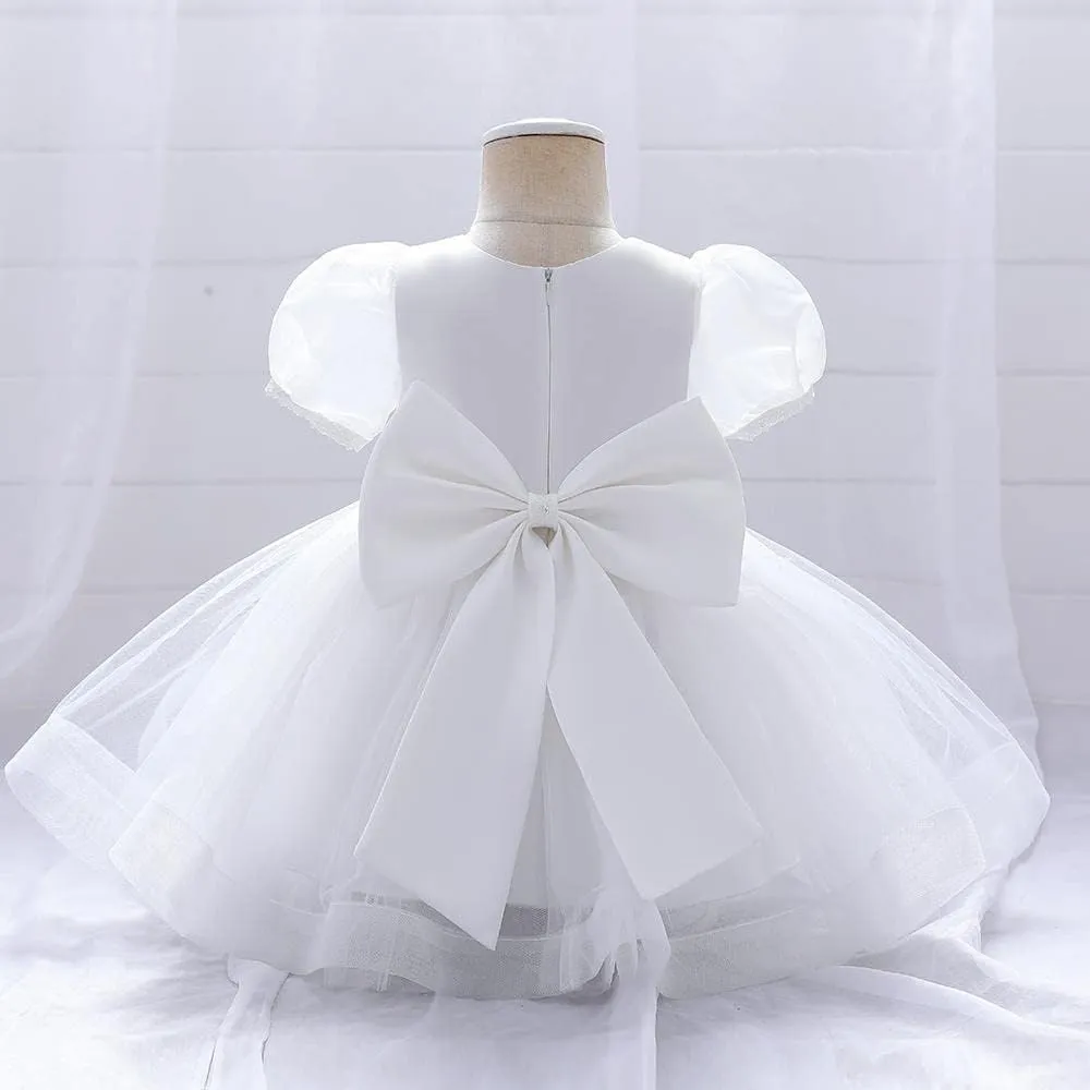 Dressy Daisy Baby & Toddler Girls' Special Occasion Dresses Wedding Flower Girl White Dress Fancy Party Ball Gown