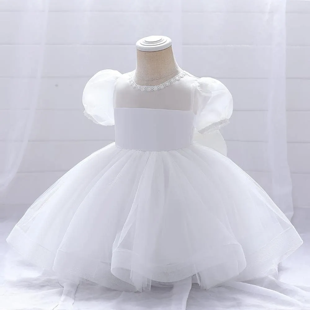 Dressy Daisy Baby & Toddler Girls' Special Occasion Dresses Wedding Flower Girl White Dress Fancy Party Ball Gown