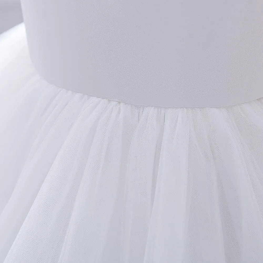 Dressy Daisy Baby & Toddler Girls' Special Occasion Dresses Wedding Flower Girl White Dress Fancy Party Ball Gown