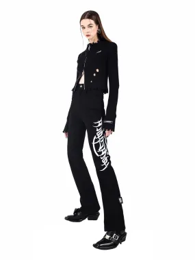 Embroidery Slim Jeans