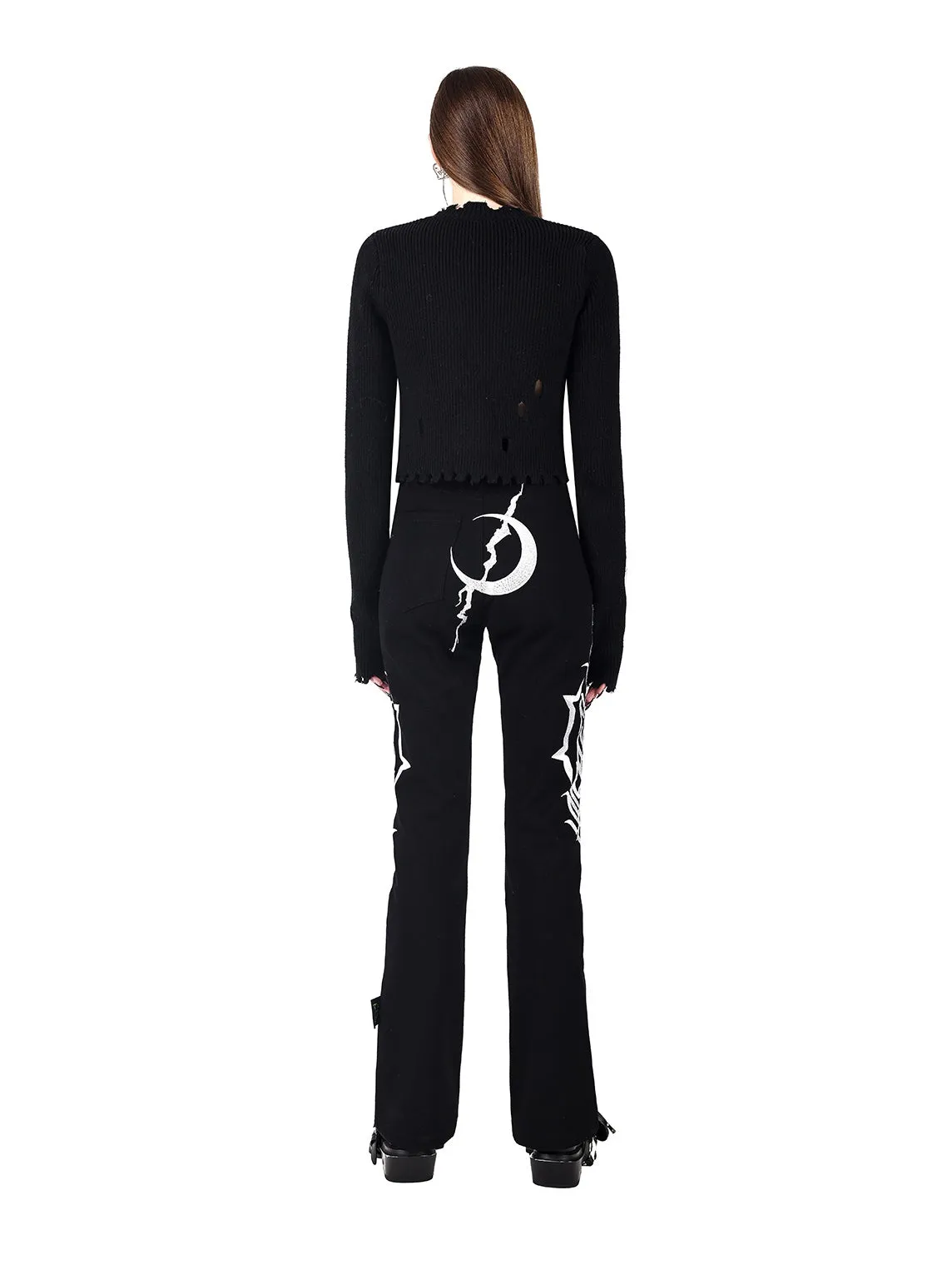 Embroidery Slim Jeans