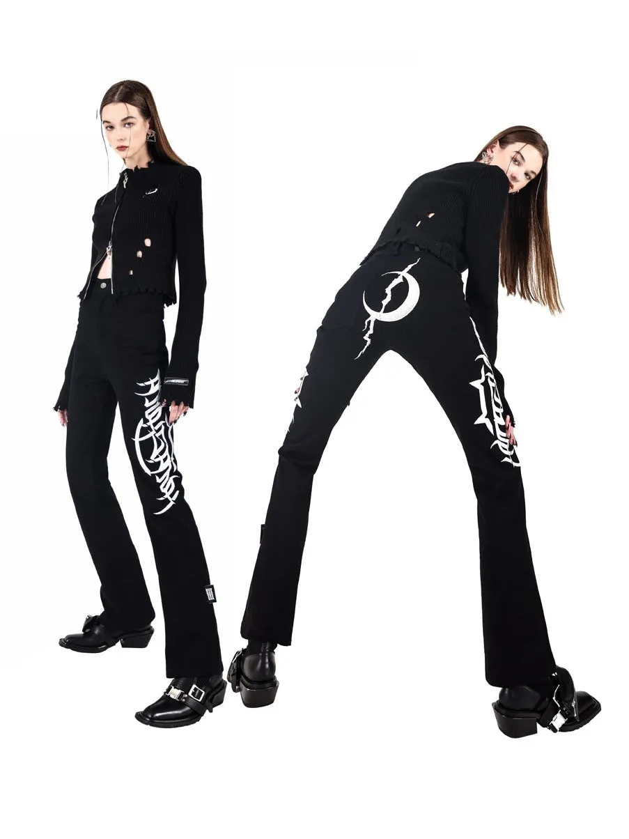 Embroidery Slim Jeans