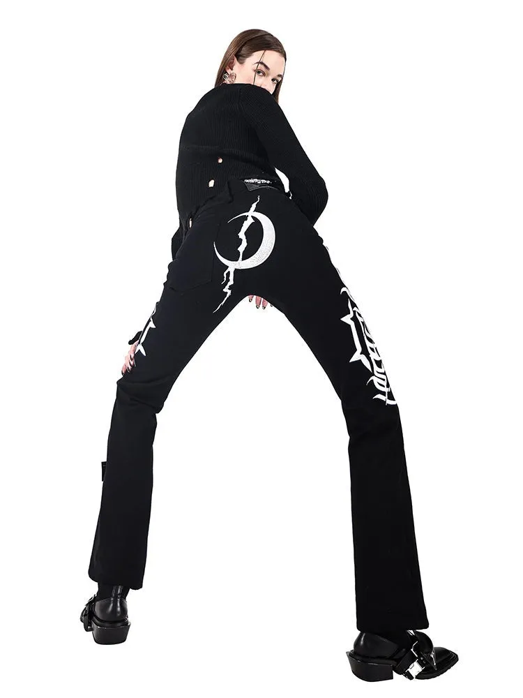 Embroidery Slim Jeans