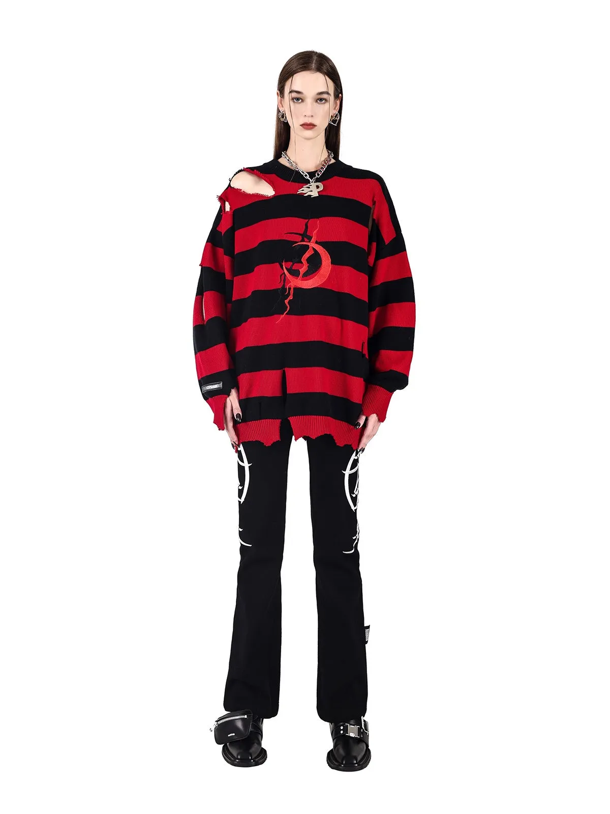Embroidery Slim Jeans