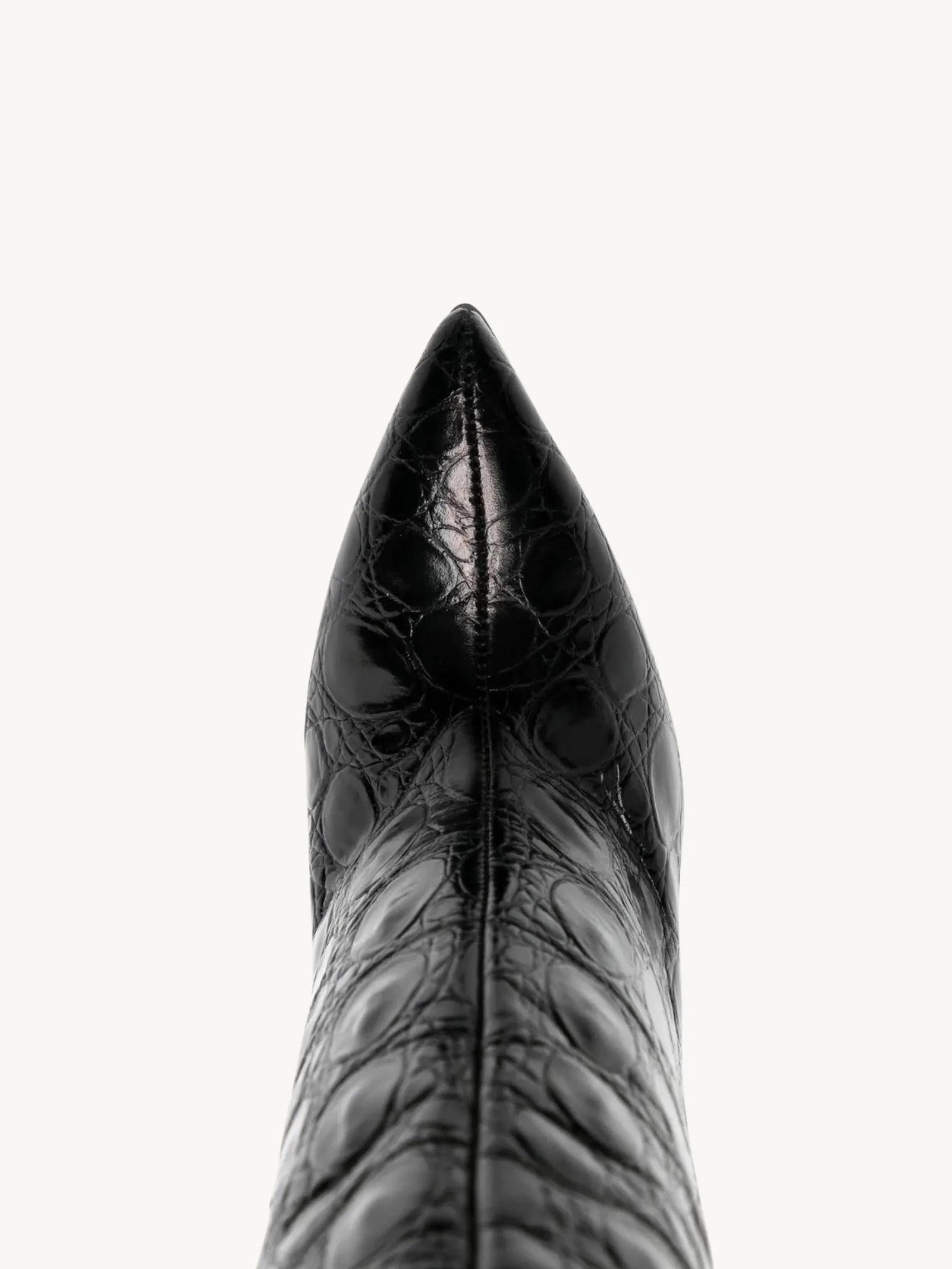 Evie Croc-Embossed High Heel Boots