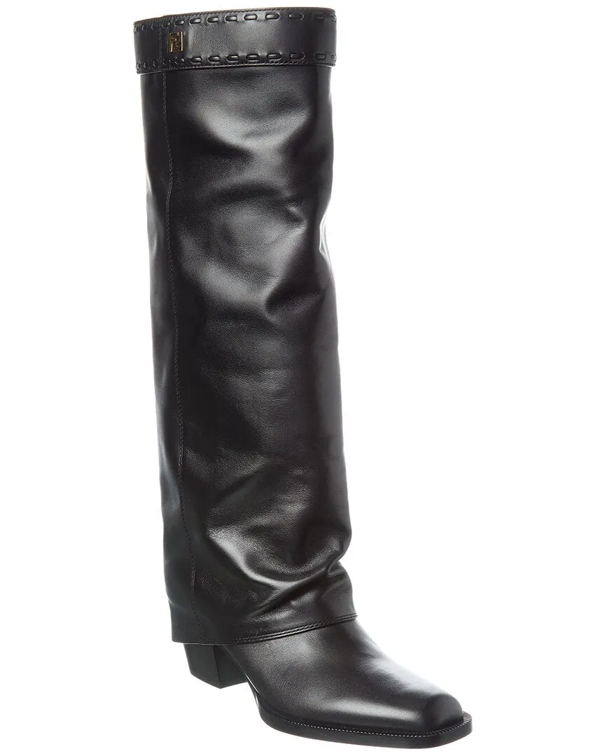 FENDI Show Leather Knee-High Boot