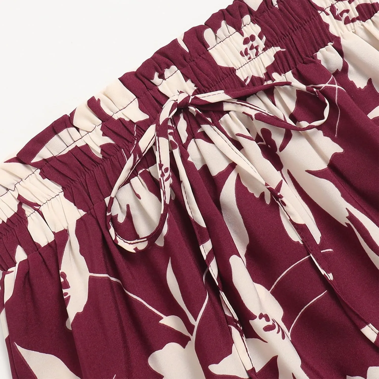 Floral Skirts for Women Swing Beach Flutter Travel Elastic Waist Going Out Smocked Country Casual Vacation Cute Skirts
