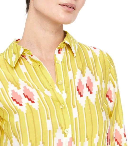 Fluid Shirt Yellow Print