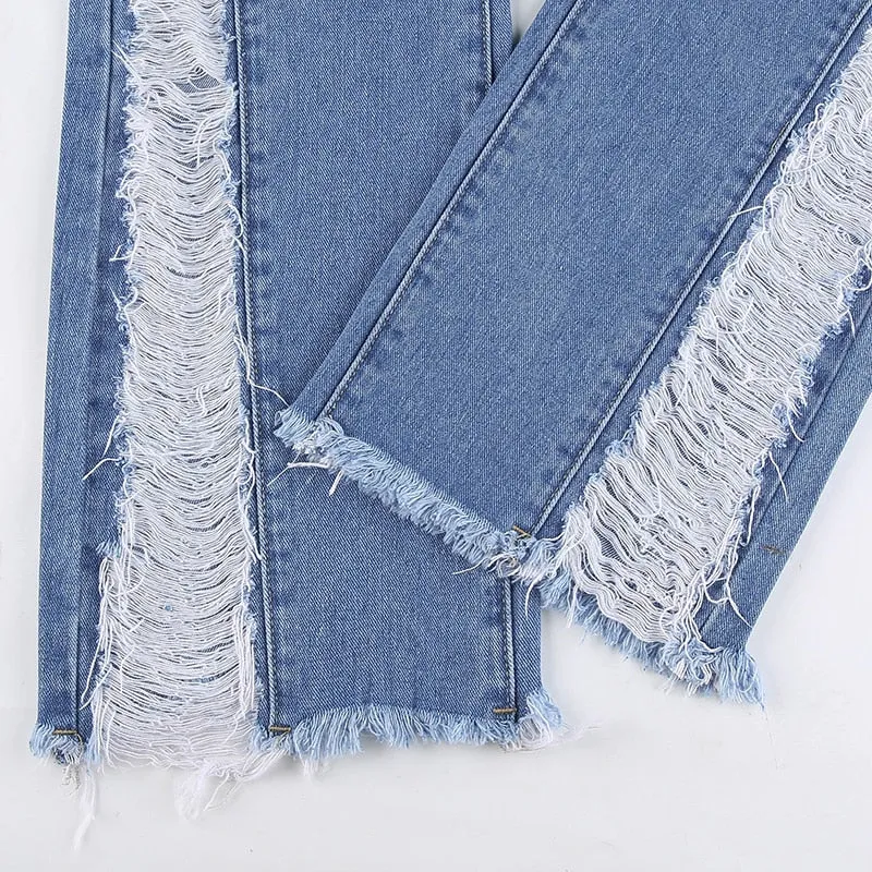 Frayed Flare Jeans