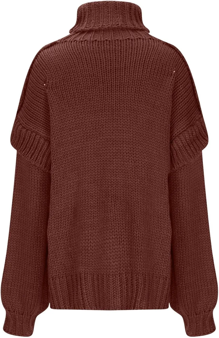 HGps8w Women's Chunky Knit Oversized Turtleneck Sweaters - Fall Winter Loose Cozy Long Sleeve Pullover Jumper Tops