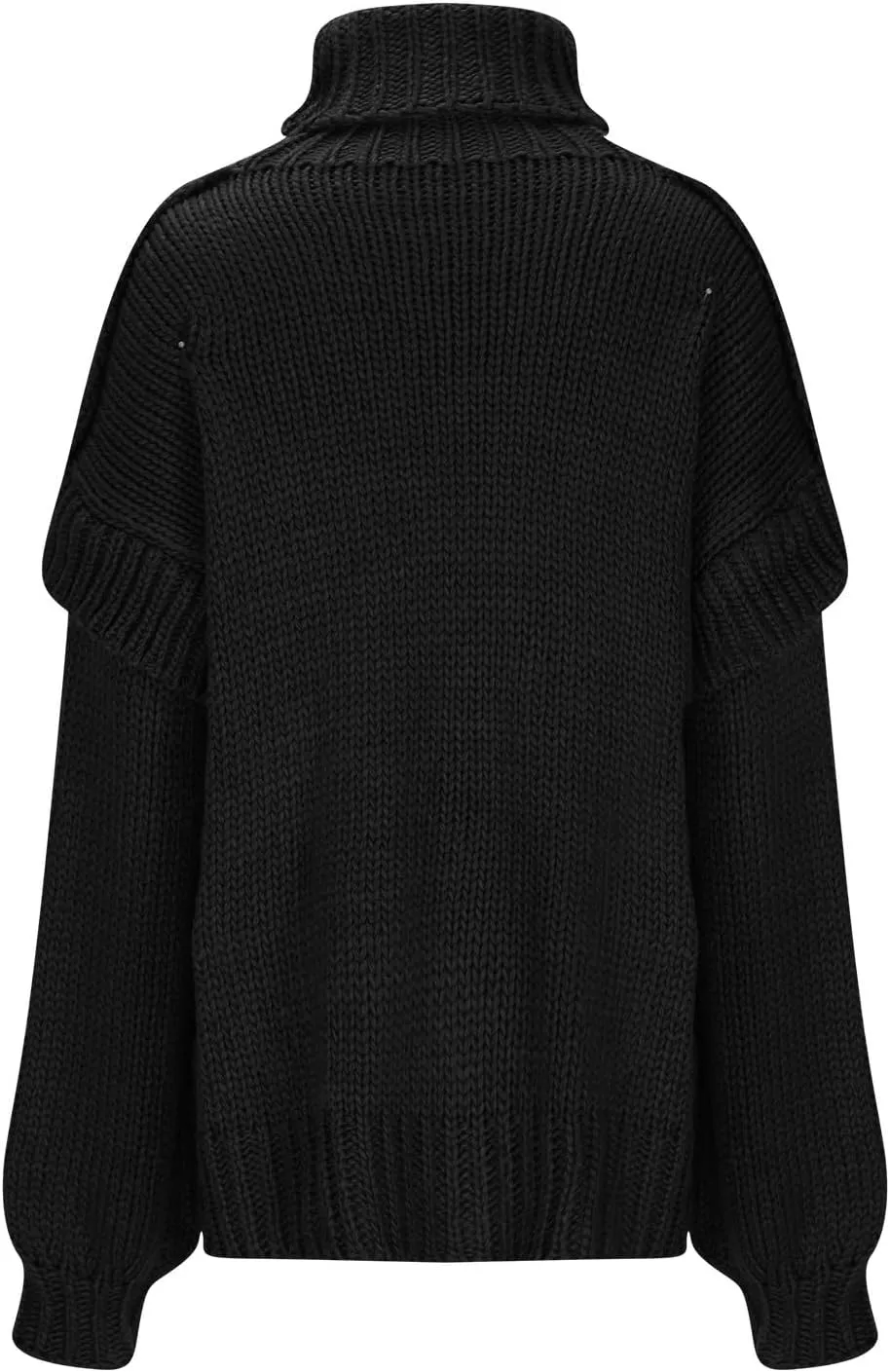 HGps8w Women's Chunky Knit Oversized Turtleneck Sweaters - Fall Winter Loose Cozy Long Sleeve Pullover Jumper Tops
