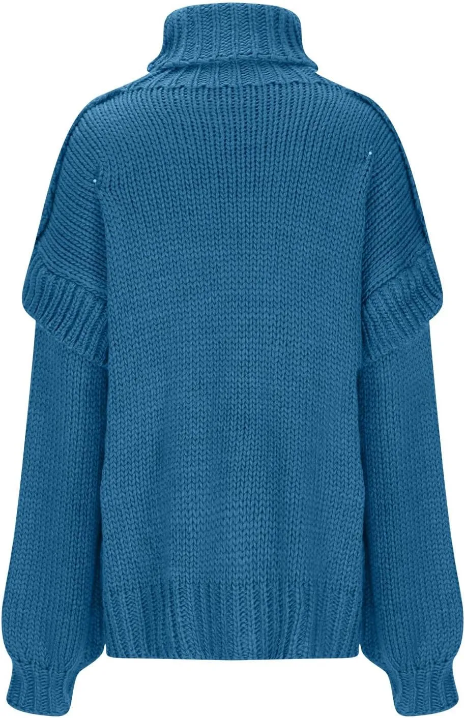 HGps8w Women's Chunky Knit Oversized Turtleneck Sweaters - Fall Winter Loose Cozy Long Sleeve Pullover Jumper Tops