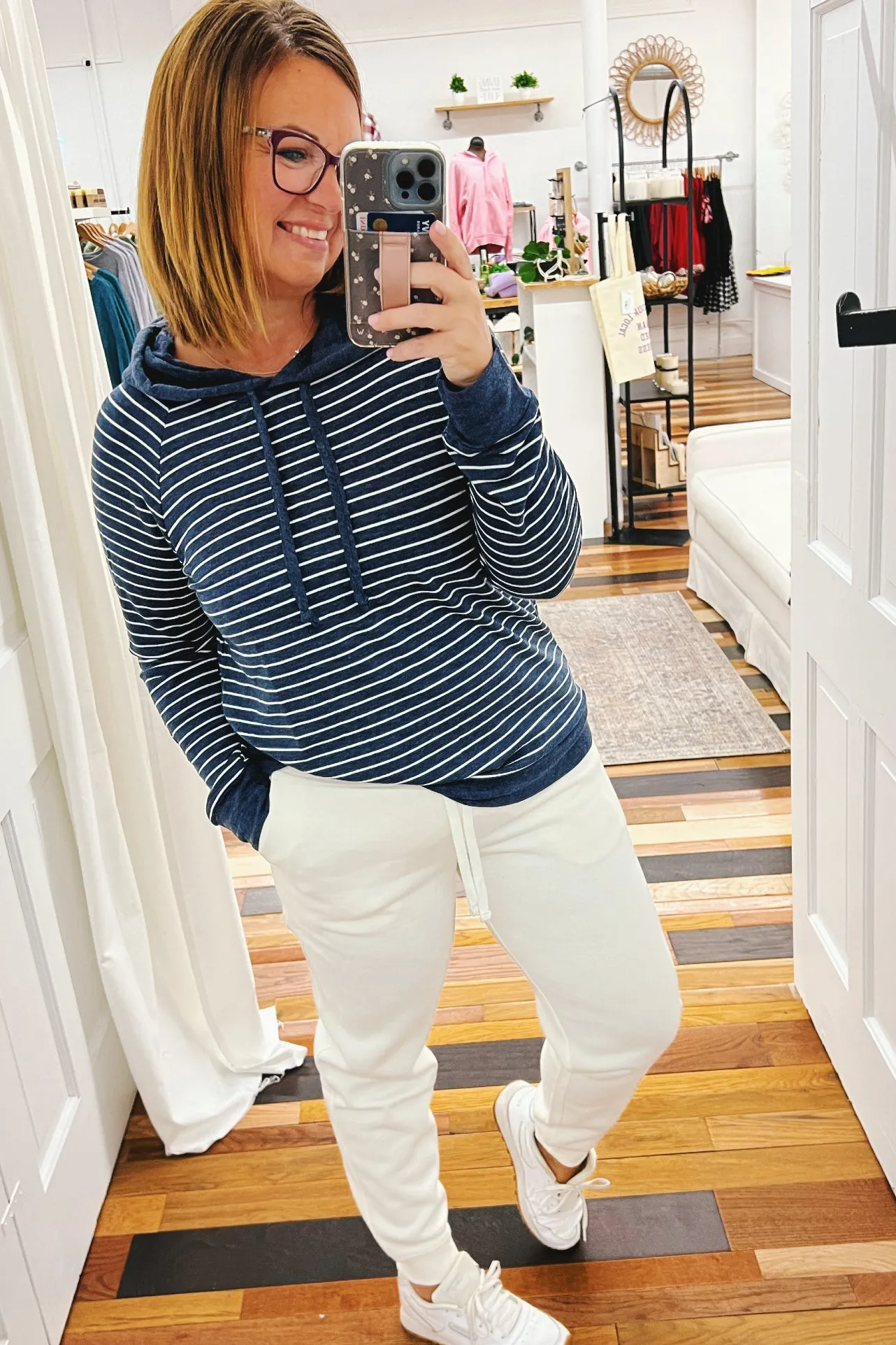 Jolene Fleece Basic Joggers Ivory