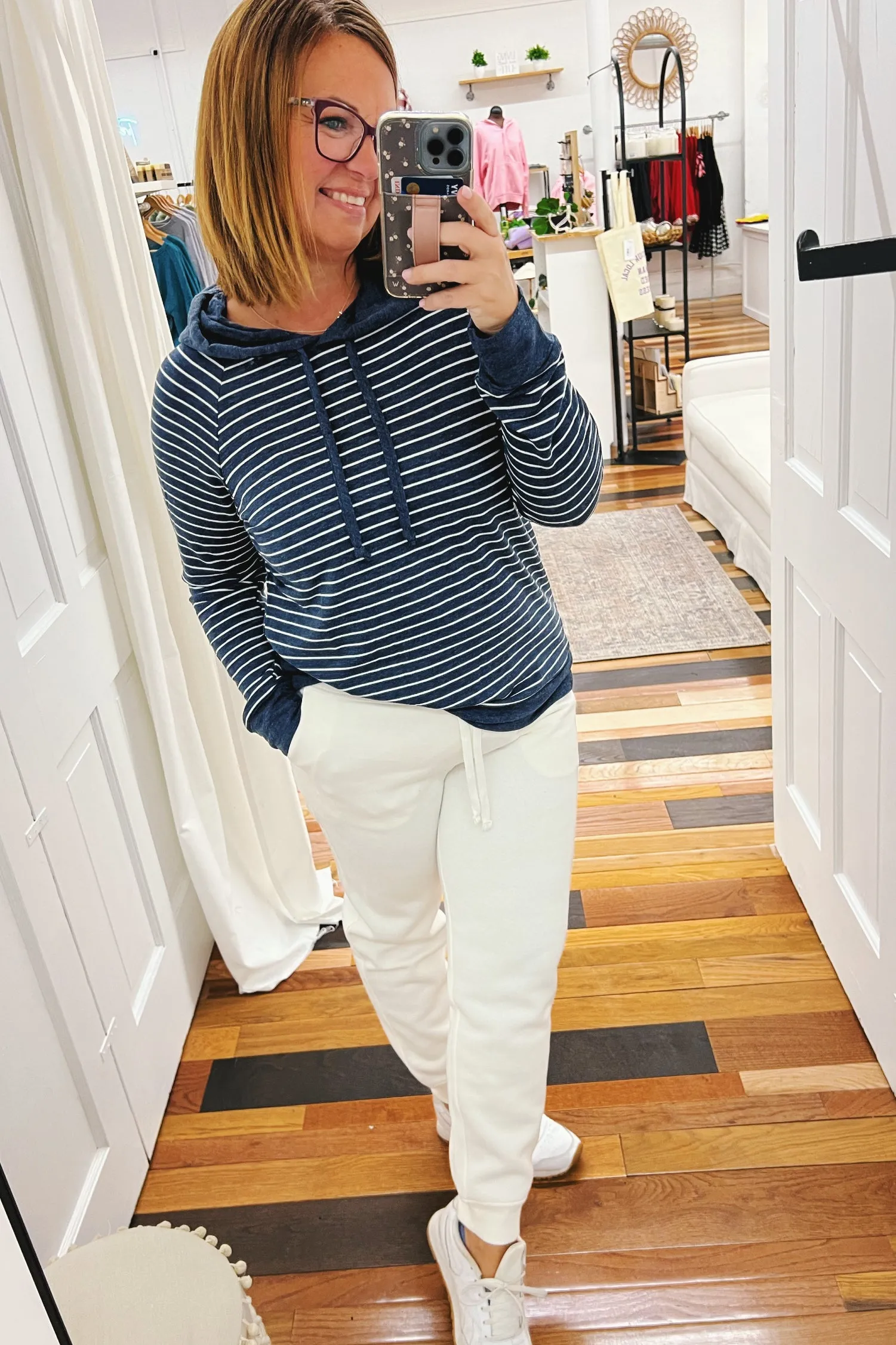 Jolene Fleece Basic Joggers Ivory