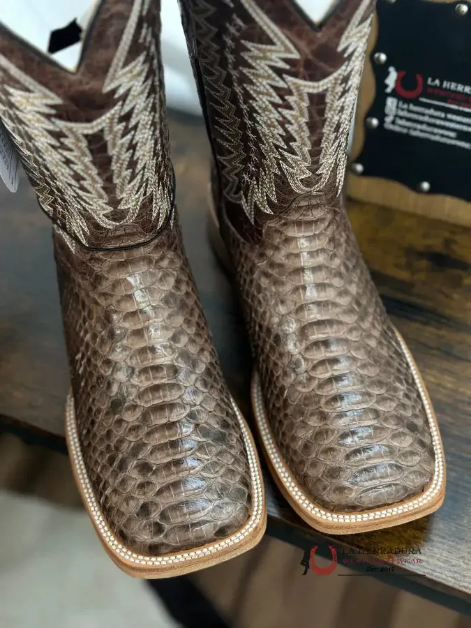 LA HERRADURA WESTERN WEAR PYTHON CAFE VIDRIADO CAFÉ PENCAS BOOT