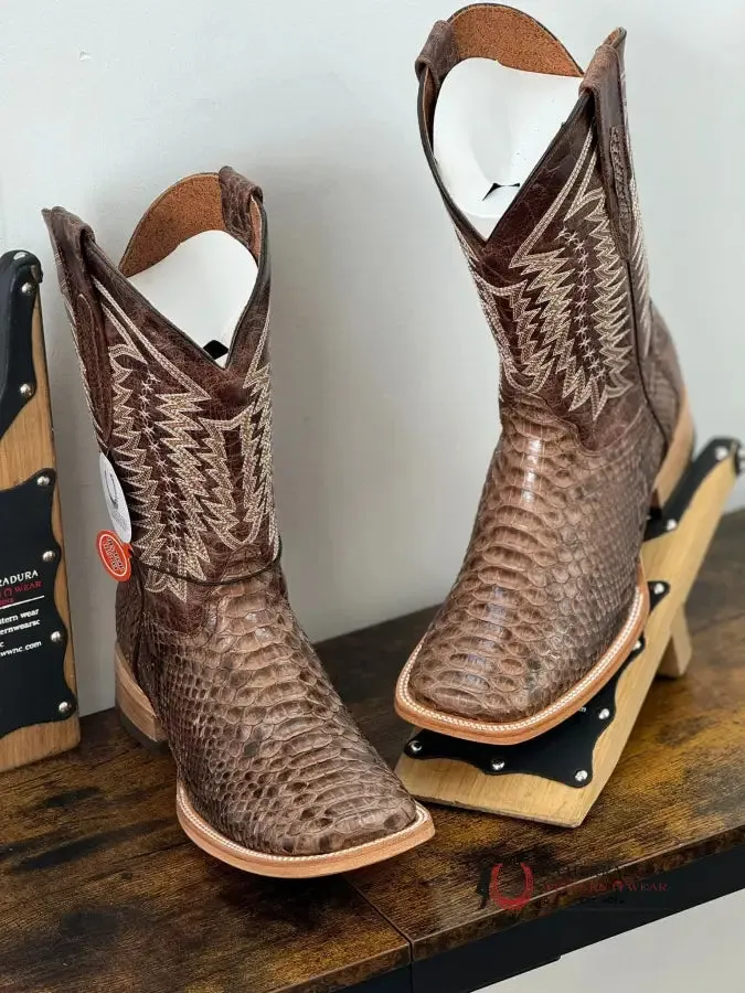 LA HERRADURA WESTERN WEAR PYTHON CAFE VIDRIADO CAFÉ PENCAS BOOT