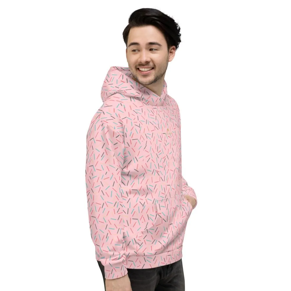 Light Pink Sprinkle Women's Hoodies, Birthday Ladies Unisex Sweatshirt Pullover- Made in EU