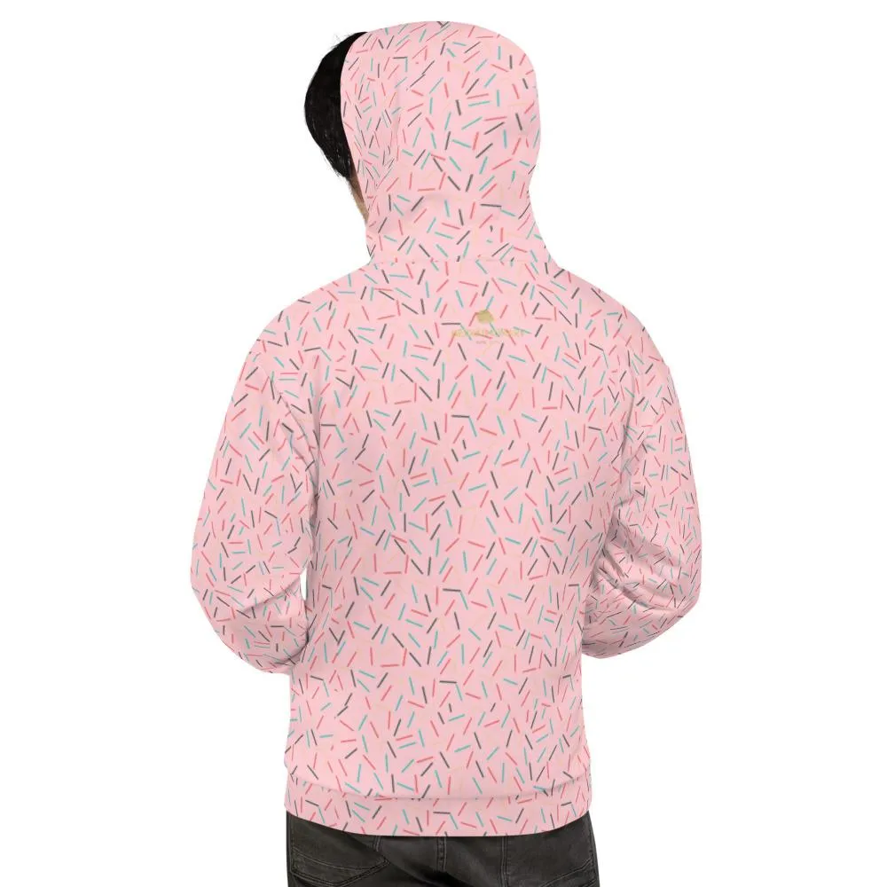 Light Pink Sprinkle Women's Hoodies, Birthday Ladies Unisex Sweatshirt Pullover- Made in EU