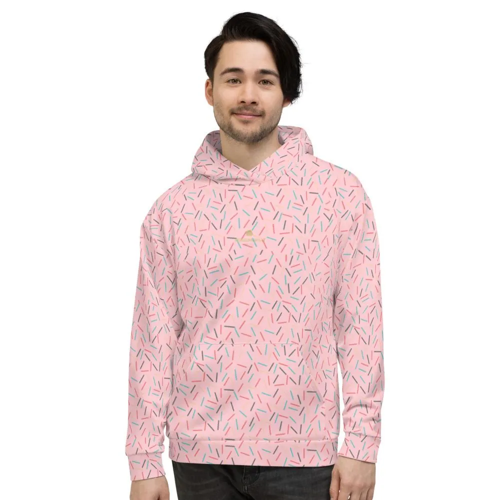 Light Pink Sprinkle Women's Hoodies, Birthday Ladies Unisex Sweatshirt Pullover- Made in EU