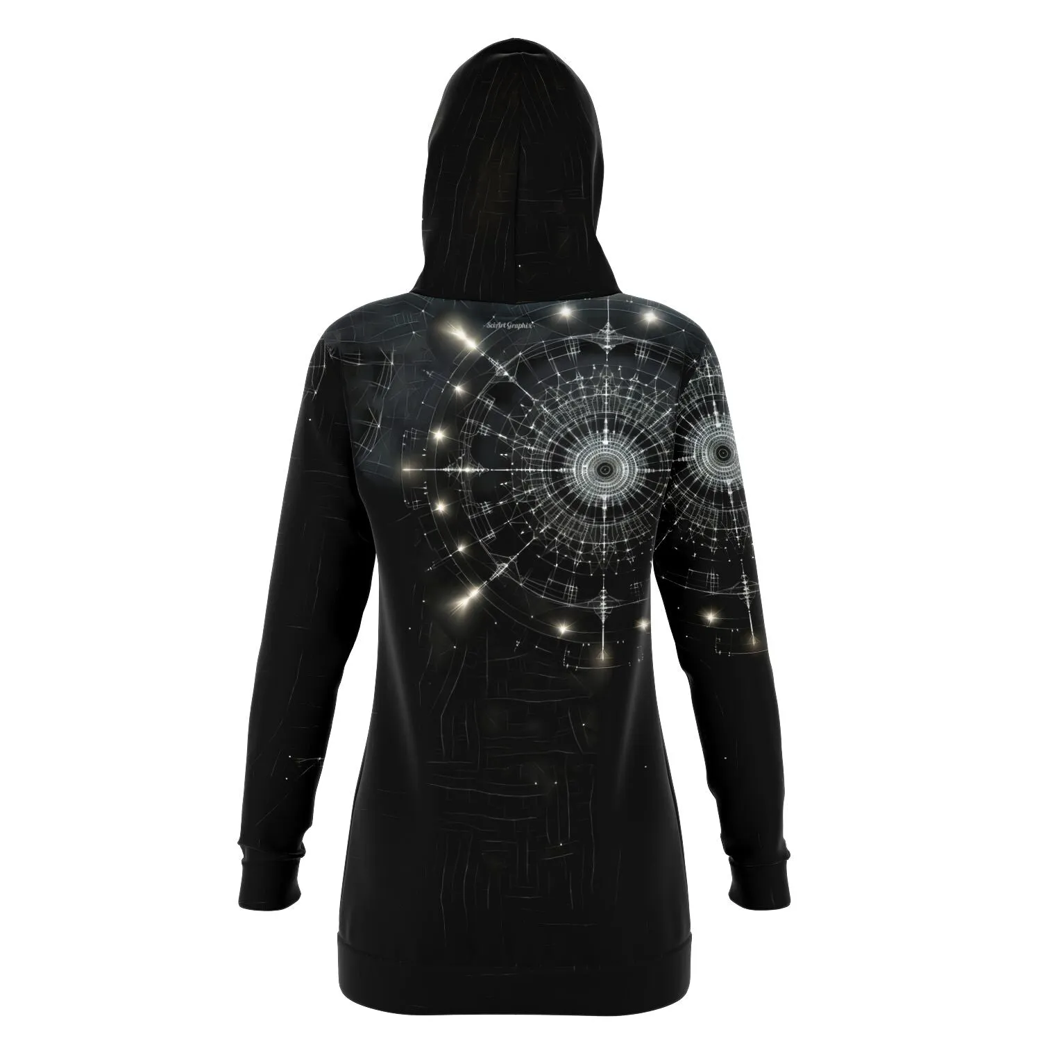 Longline Hoodie ElectroEcho Elegance