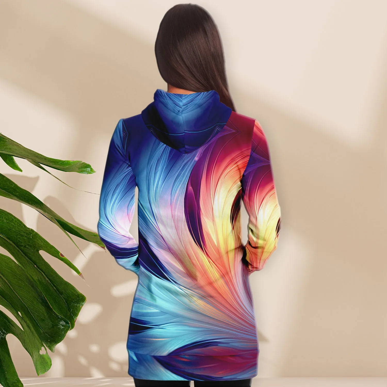 Longline Hoodie Flames